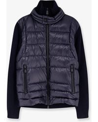 Moncler - Wool Blend Jacket With Logo Detail - Lyst