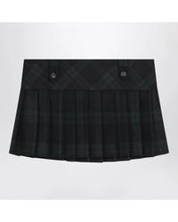 Miu Miu - Pleated Wool Mini Skirt - Lyst