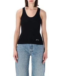 Ganni - Organic Cotton Rib Tank - Lyst