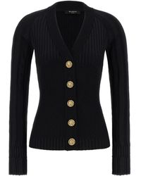 Balmain - Button Cardigan - Lyst
