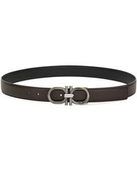Ferragamo - Dark Leather Belt - Lyst