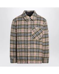 Burberry - Checked Wool Shirt Jacket - Lyst