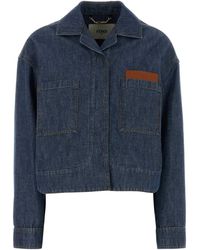 Fendi - Chambray Short Jacket - Lyst