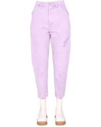 Stella McCartney - Jeans With Embroidered Logo - Lyst
