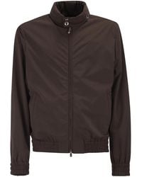 Brunello Cucinelli - Nylon Jacket With Membrane And Detachable Hood - Lyst