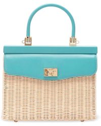 Rodo - Wicker And Leather Medium Handbag - Lyst