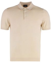 Drumohr - Knitted Cotton Polo Shirt - Lyst