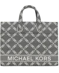 MICHAEL Michael Kors - Large Gigi Logo Jacquard Tote Bag - Lyst