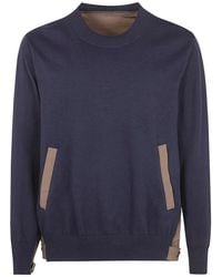 Sacai - Cotton Typewriter X Knit Pullover - Lyst