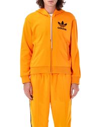 adidas - Logo Zipped Hoodie - Lyst