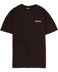 ROTATE BIRGER CHRISTENSEN - Rotate Birger Christensen T-Shirt With Logo - Lyst