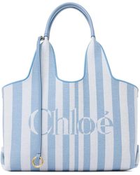 Chloé - Stripy East-West Tote Bag - Lyst
