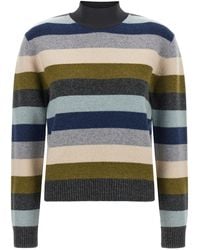 Tory Burch - Striped Wool Sweater - Lyst
