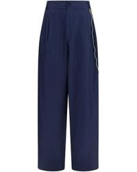 DARKPARK - Phebe Chain Adorned Wide-Leg Pants Cotton - Lyst