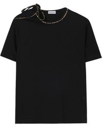 Burberry - Check Bow Cotton T-Shirt - Lyst