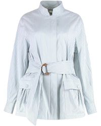 Fendi - Belted Cotton Jacket - Lyst