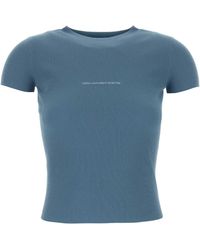 Alexander Wang - Ss Crewneck Top W/ Jacquard Logo - Lyst