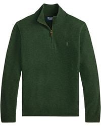 Polo Ralph Lauren - Pony-Embroidered Quarter-Zip Sweater - Lyst