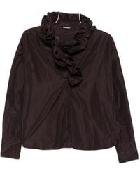 Susanne Bommer - Ruffled Taffetas Blouse - Lyst