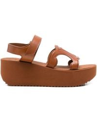 Celine - Sunny Triomphe Sandals - Lyst