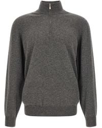 Brunello Cucinelli - Half-Zip Cashmere Sweater - Lyst