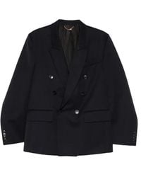 Victoria Beckham - Double-Breasted Wool Tailored Jacket - Lyst