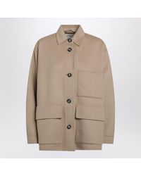 Weekend by Maxmara - Camel Wool Shirt Jacket - Lyst