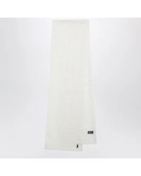 Polo Ralph Lauren - Cream Cableknit Wool And Cashmere Scarf - Lyst