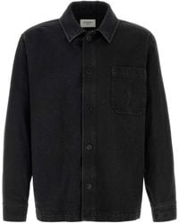 Saint Laurent - Cotton Denim Overshirt - Lyst