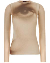 Jean Paul Gaultier - Printed Tulle T-Shirt - Lyst