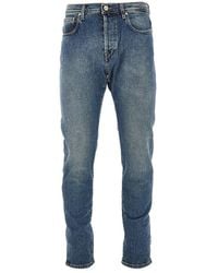 Incotex - Stretch Denim Tapered Fit Jeans - Lyst
