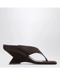 The Attico - Cheope Suede Thong Sandals - Lyst