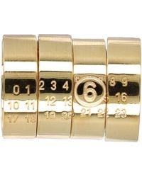 MM6 by Maison Margiela - Stacked Numeric Metal Ring - Lyst
