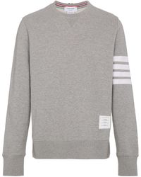 Thom Browne - 4Bar Cotton Crewneck Sweatshirt - Lyst
