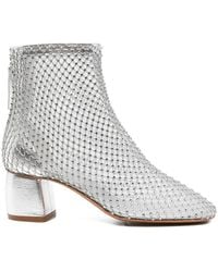 forte_forte - Strass Mesh Chic Anckle Boots - Lyst