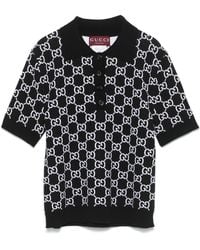 Gucci - Reversible Gg Wool Jacquard Polo Shirt - Lyst