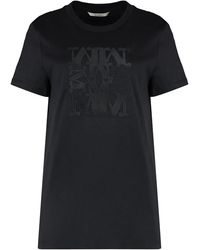 Max Mara - Cotton T-Shirt With Embroidery - Lyst