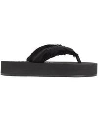 Balenciaga - Satin Jet Leg Thong Slippers - Lyst