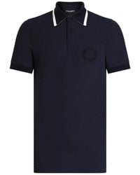 Dolce & Gabbana - Dolce & Gabbana Embroidered Logo Polo Shirt - Lyst