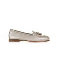 Santoni - Leather Moccasin With Tassels - Lyst