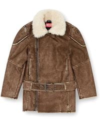DIESEL - Aviator-Biker Style Jacket - Lyst