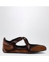 The Attico - Floor 01 Suede Ballerina-Sneaker Flats - Lyst
