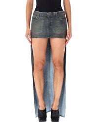 7 For All Mankind - Asymetric Mini Skirt Nolita - Lyst