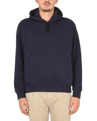 Aspesi - Sweatshirt With Logo And Hood - Lyst