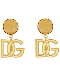 Dolce & Gabbana - Dolce & Gabbana Orecchini Con Logo Dg - Lyst