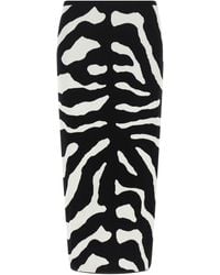 Moschino - Zebra Intarsia Skirt - Lyst