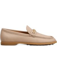 Tod's - Logo Loafers - Lyst