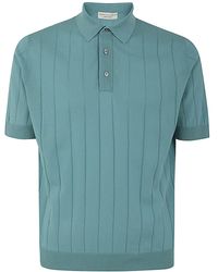 FILIPPO DE LAURENTIIS - Short Sleeves Ribbed Polo - Lyst