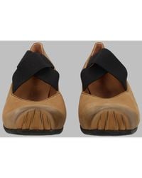 Uma Wang - Soft Calf Leather Gathered Flats - Lyst