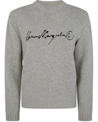 MM6 by Maison Margiela - Wool Crewneck Sweater - Lyst